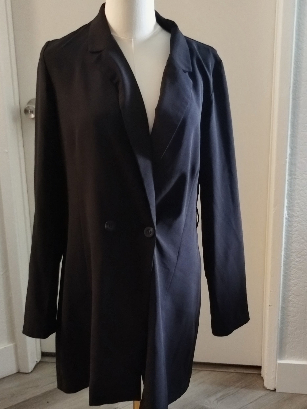 Have Black Longline Double-Breasted Blazer